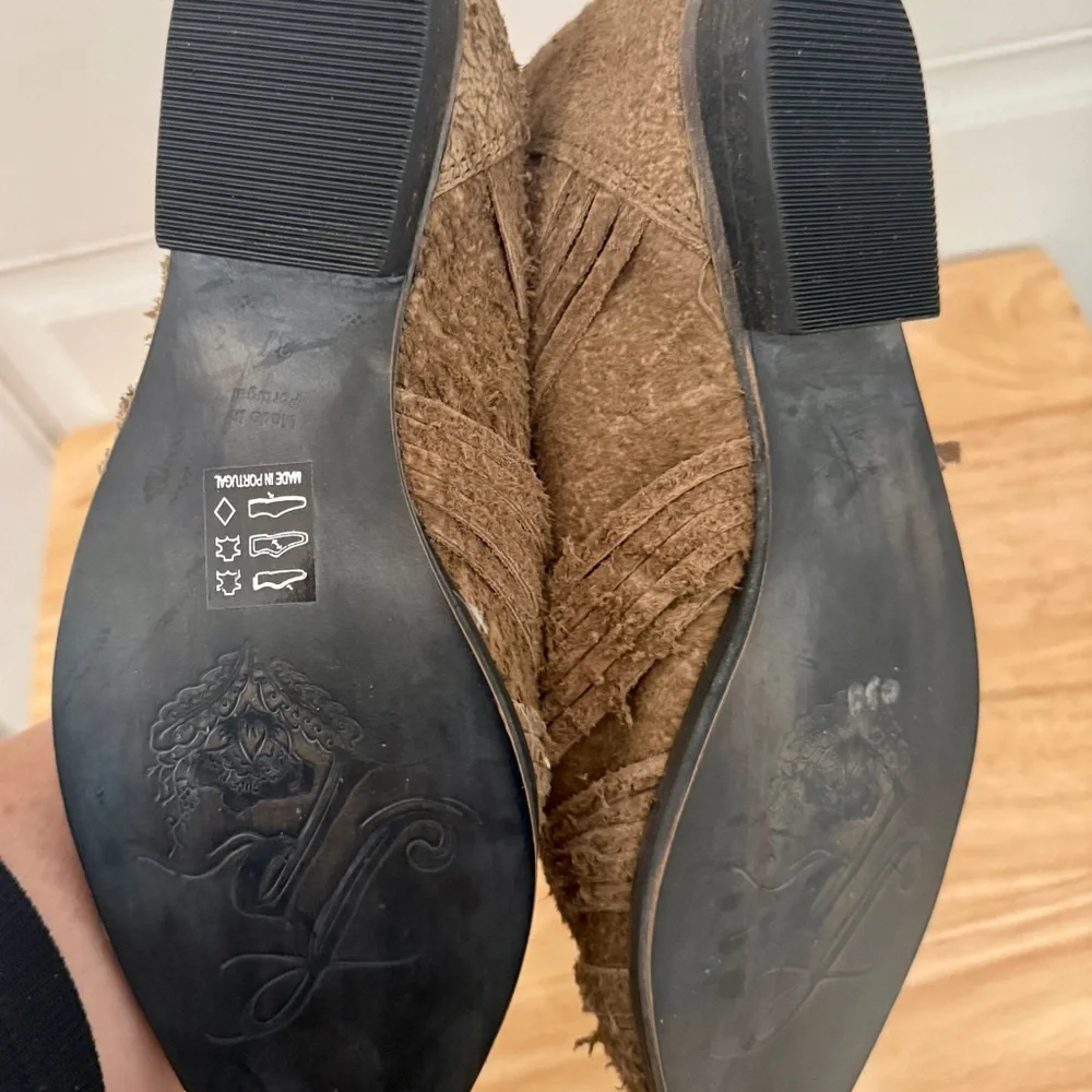 Free People Textured Tan Ankle‎ Booties New - Grunge